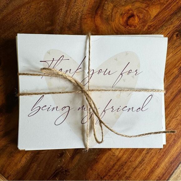 Thank You Cards Greeting Cards Blank Notes for Gift Friends Set of 6 & Envelopes - Picture 2 of 3